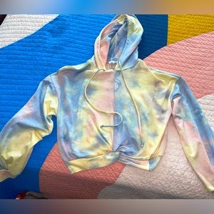 Altar'd state crop tie dye hoodie